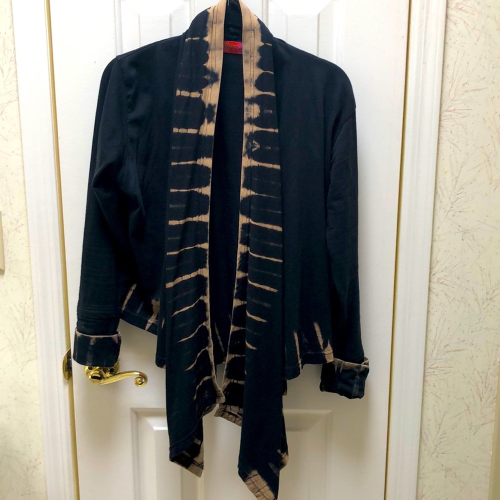 Open front tie-dye cardigan/topper